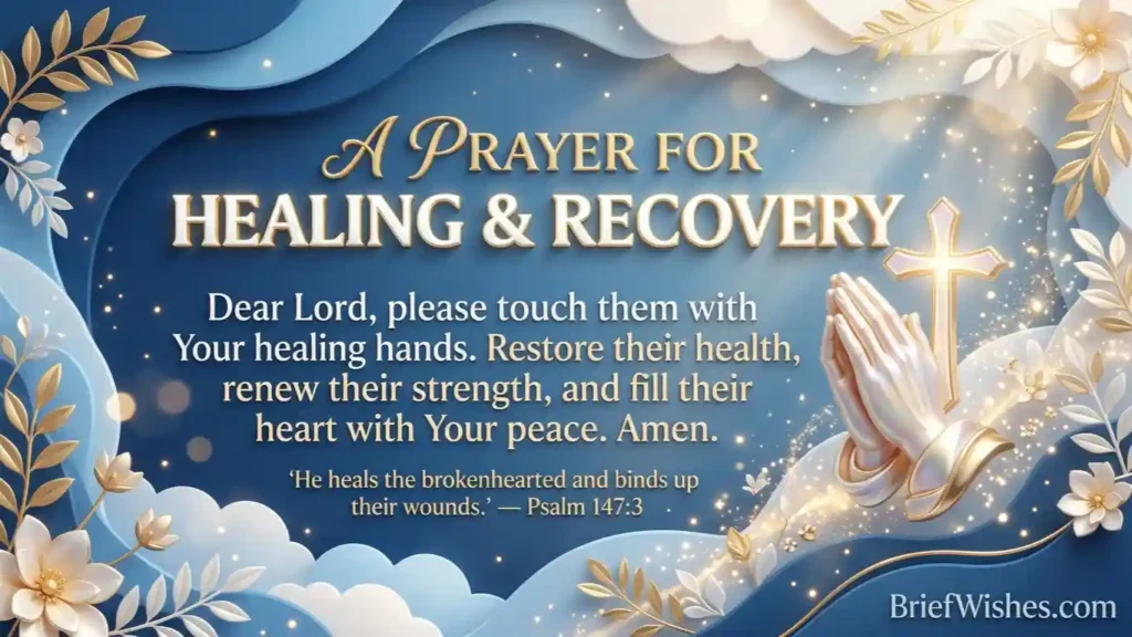 Short Prayer for Healing and Recovery for Someone Verse