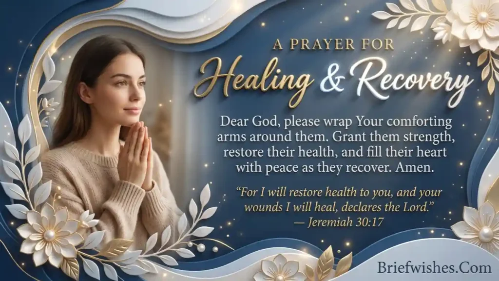 Short Prayer for Healing and Recovery for Someone Verse