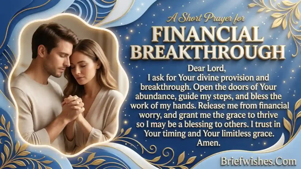 Short Prayers for Financial Breakthrough
