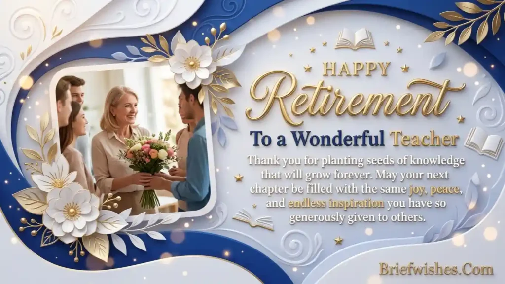 Short Retirement Wishes for Teachers