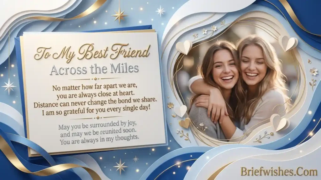 Sweet Messages for a Best Friend Long Distance 