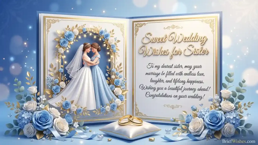 Sweet Wedding Wishes for Sister 