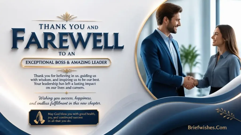 Thank You and Farewell Message to Boss from Employee