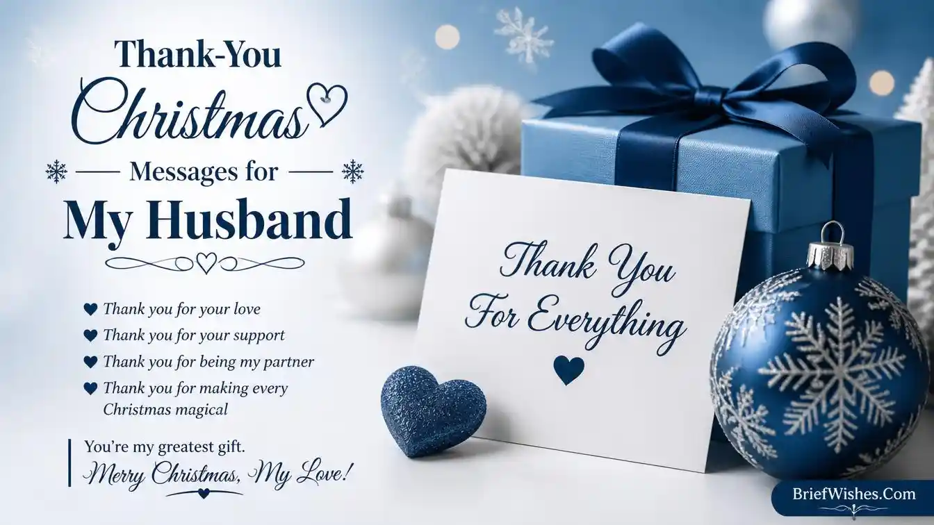Thank-You Christmas Messages for My Husband