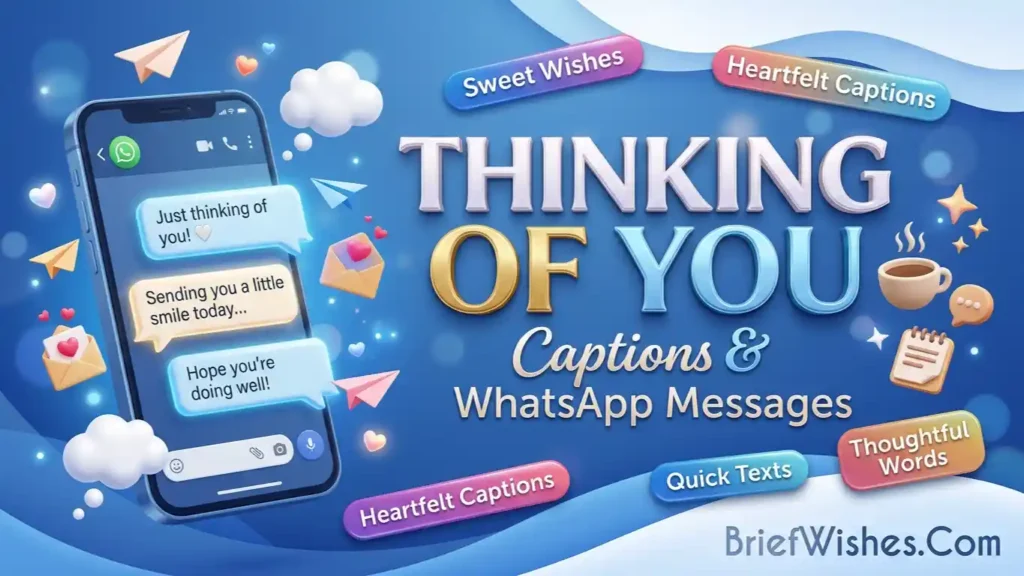 thinking of you captions and WhatsApp messages