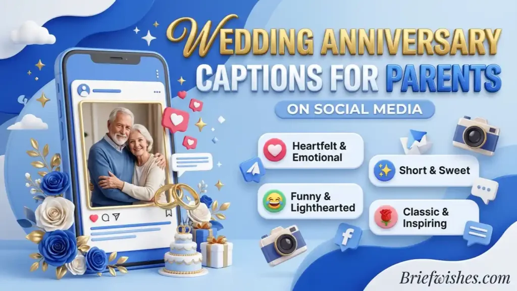Wedding Anniversary Captions for Parents on Social Media 