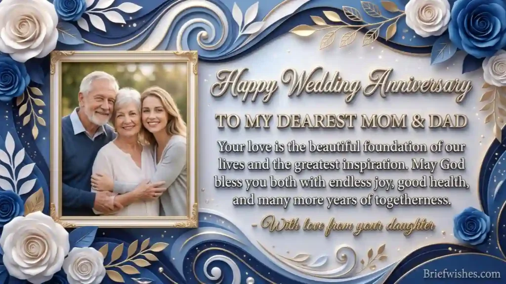Wedding Anniversary Wishes for Parents from Daughter