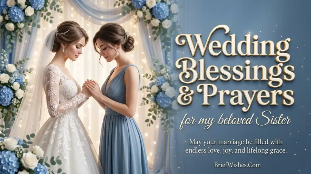 Wedding Blessings and Prayers for Sister