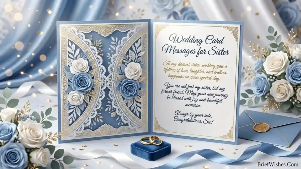Wedding Card Messages for Sister
