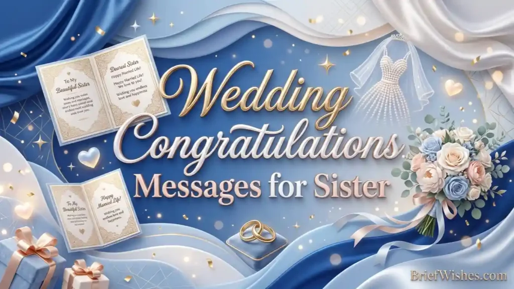 Wedding Congratulations Messages for Sister 