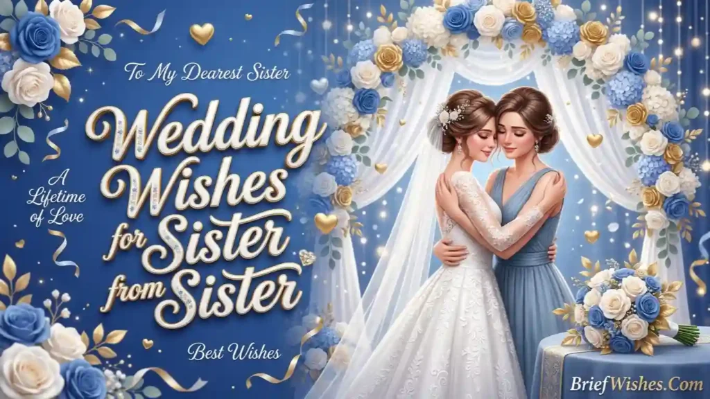 Wedding Wishes for Sister from Sister