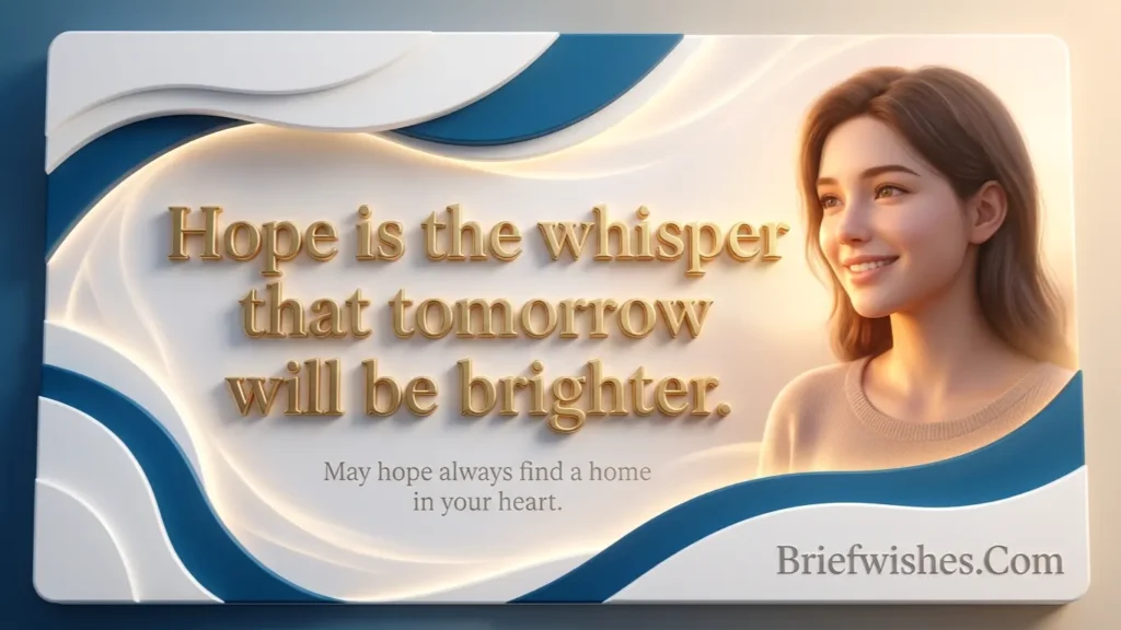 What is the main message of hope